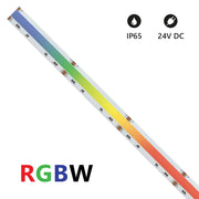 Alcapower Striscia LED COB RGBW 5 metri 24V IP65, 896 LED/m, 16W/m totale, luce bianca 4000K, CRI 90, alta efficienza luminosa e lunga durata