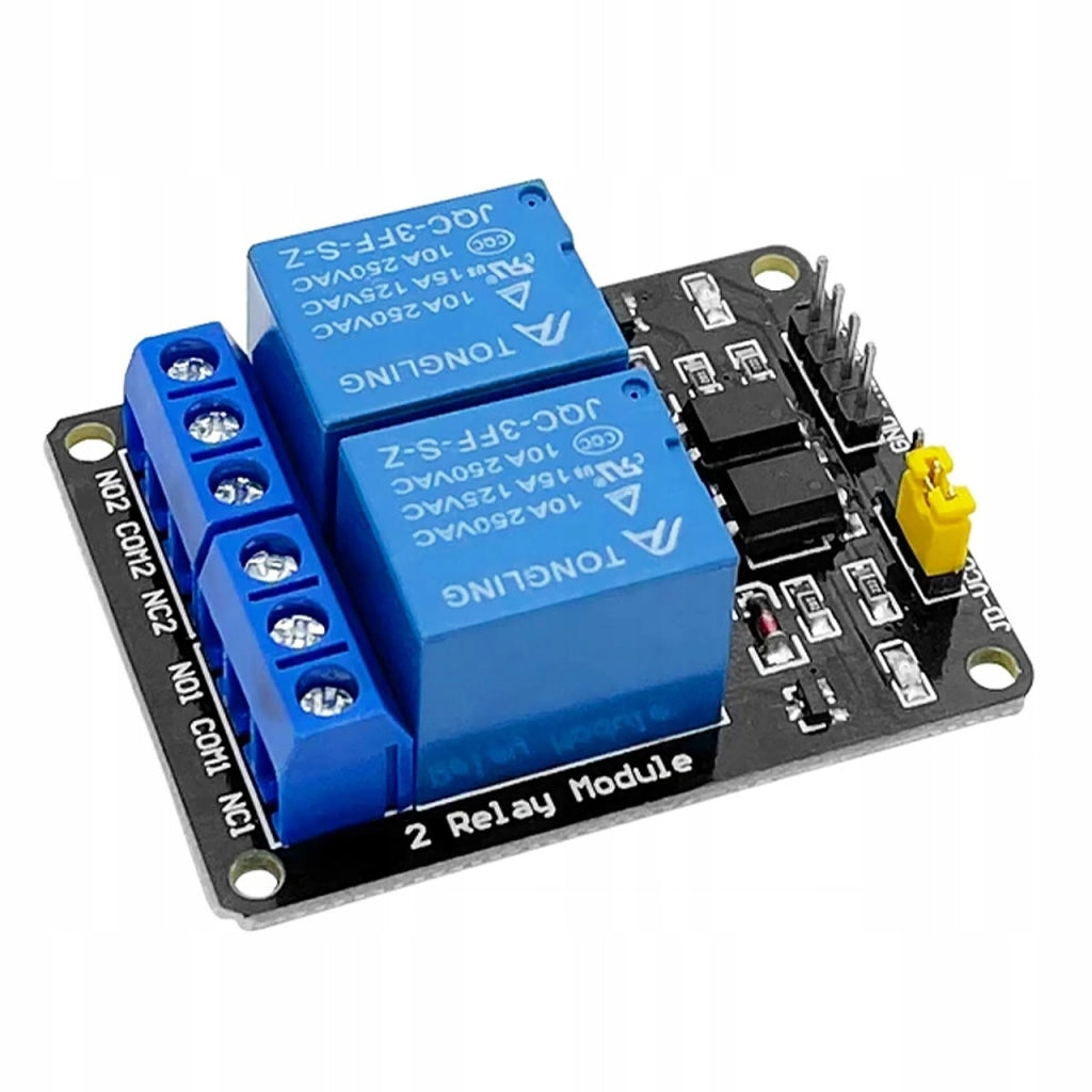Modulo Relè a 2 Canali 12V – Compatibile con Arduino | Isolamento Ottico, SPDT, 10A