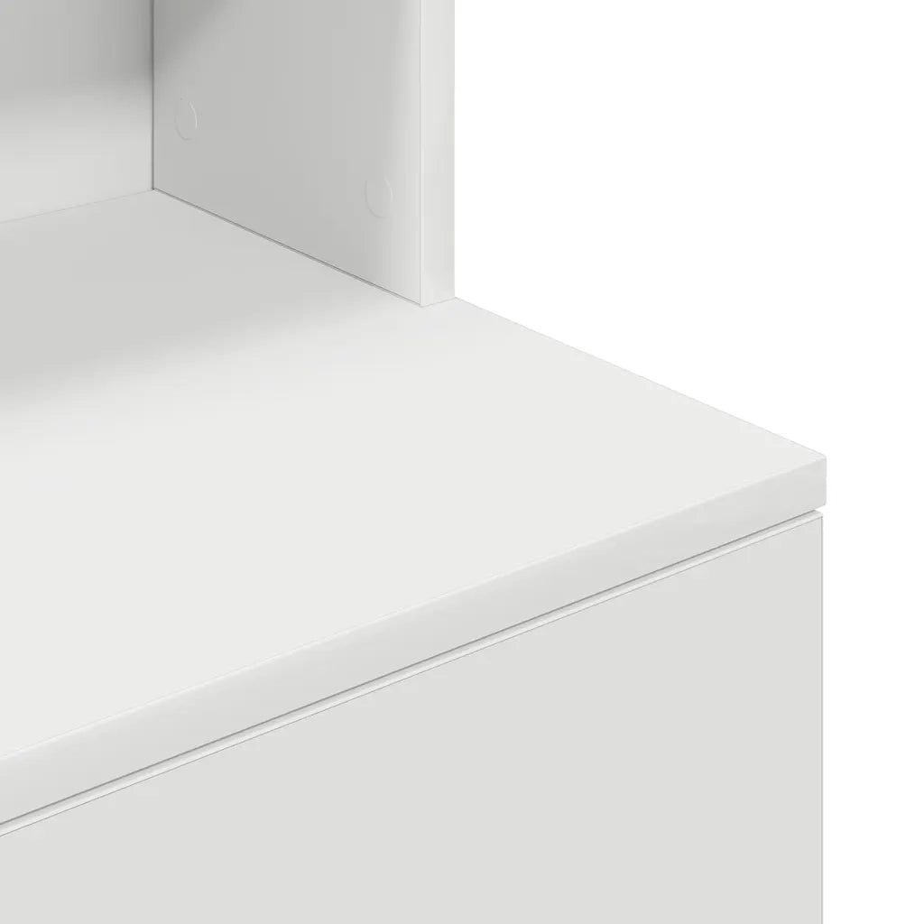 Comodino Bianco 39x35x125 cm in Legno Multistrato 861310