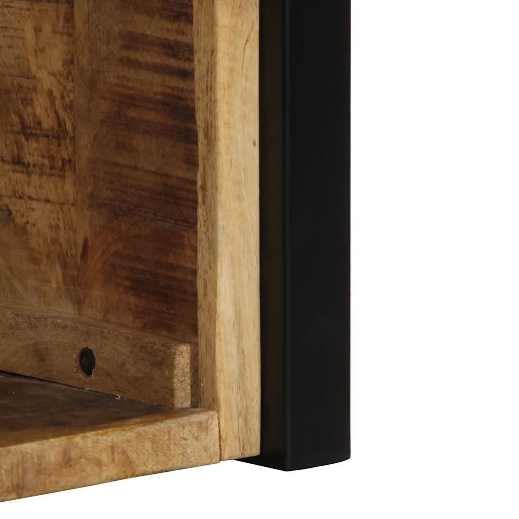 vidaXL Comodino 40x35x40 cm in Legno Grezzo Massello di Mango