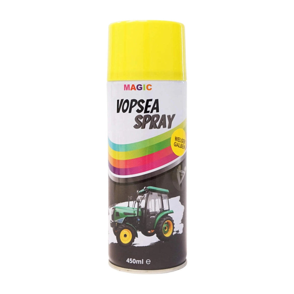 Spray vernice auto gialla tipo Welger professionale ad asciugatura rapida, 450 ml MAGIC