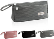 Etui estetico per ragazze, ragazzi, adulti, etui shaker, grande, portatile, etui scuola (grigio)