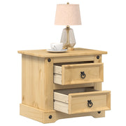 Comodino Corona 53x39x47 cm in Legno Massello di Pino 4005658