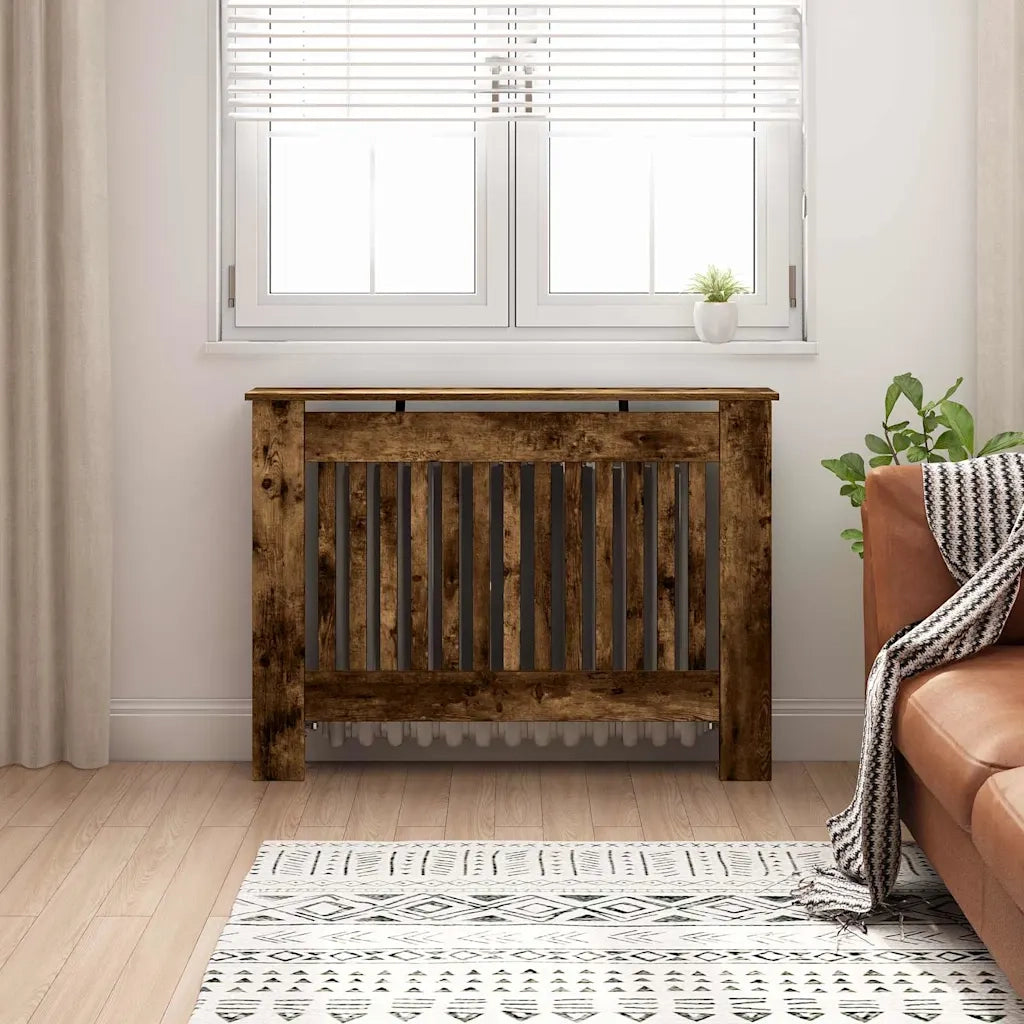 Copertura per radiatori Rovere fumé 112 x 19 x 81,5 cm
