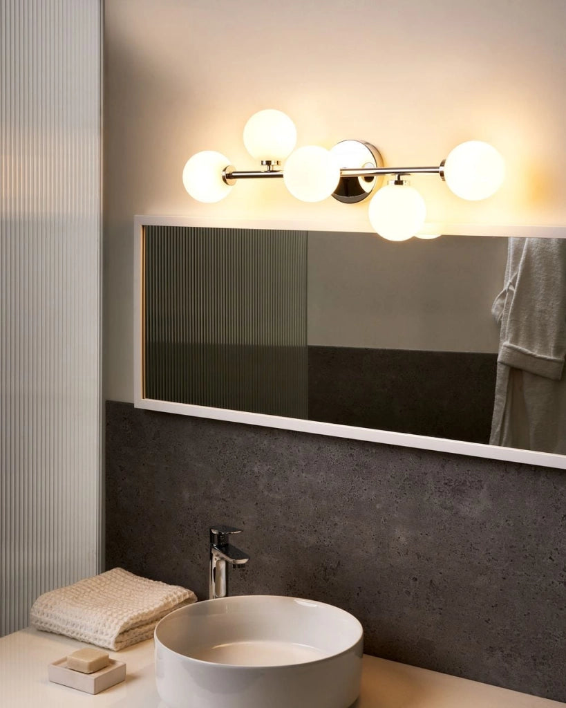 Lampada da parete in metallo per soggiorno in stile moderno a 5 luci argento glamour soggiorno