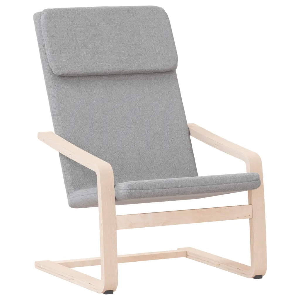 Sedia Relax Grigio Chiaro in Tessuto 351051