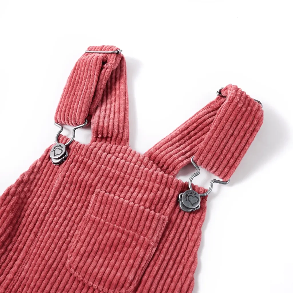 Abito Scamiciato da Bambina Velluto a Coste Rosa 116 CFW2891951