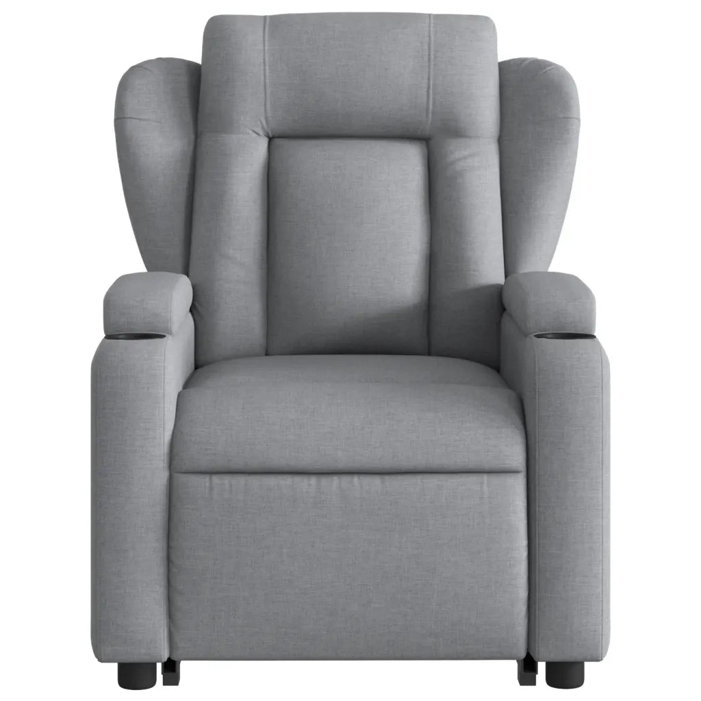 Poltrona Reclinante Alzapersona Elettrica Grigio Chiaro Tessuto 3204506