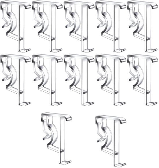 Viti per tende in plastica trasparente - 12 pezzi - 5 cm - Facile da installare - Idonee per tende in legno e in legno finto - Materiale plastico duraturo