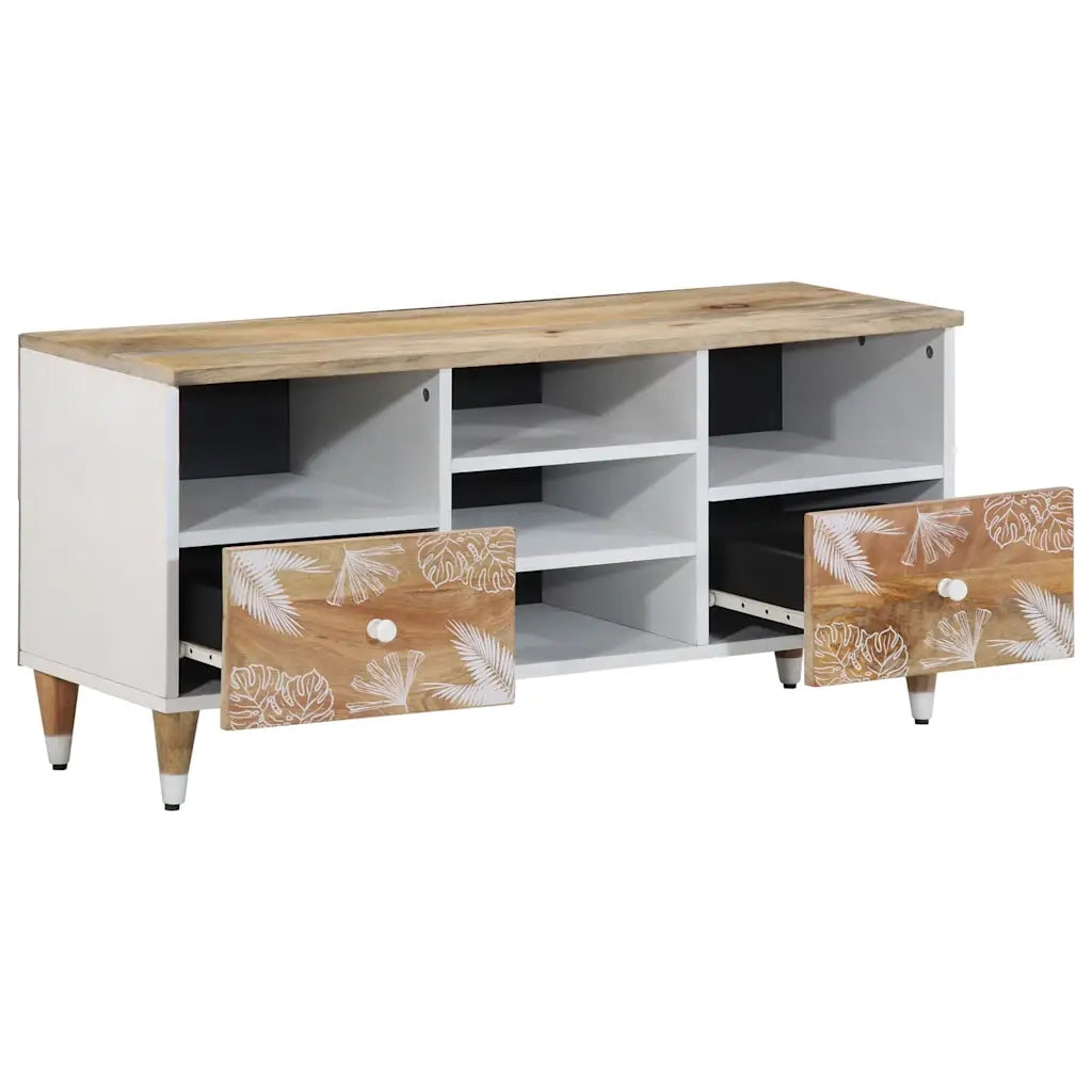 Mobile Porta TV 100x33,5x46 cm in Legno Massello di Mango 4018682