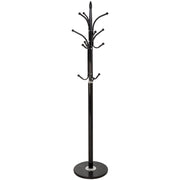 Perchero de metal negro con  y 6 ganchos D36X176h cm