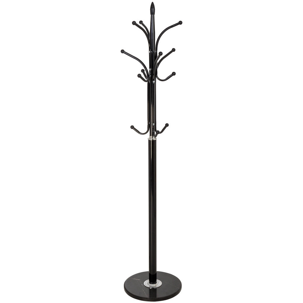 Perchero de metal negro con  y 6 ganchos D36X176h cm