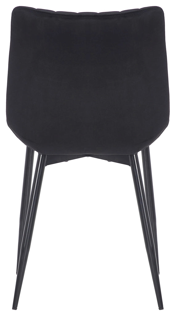 Sedia Rahden in velluto nero