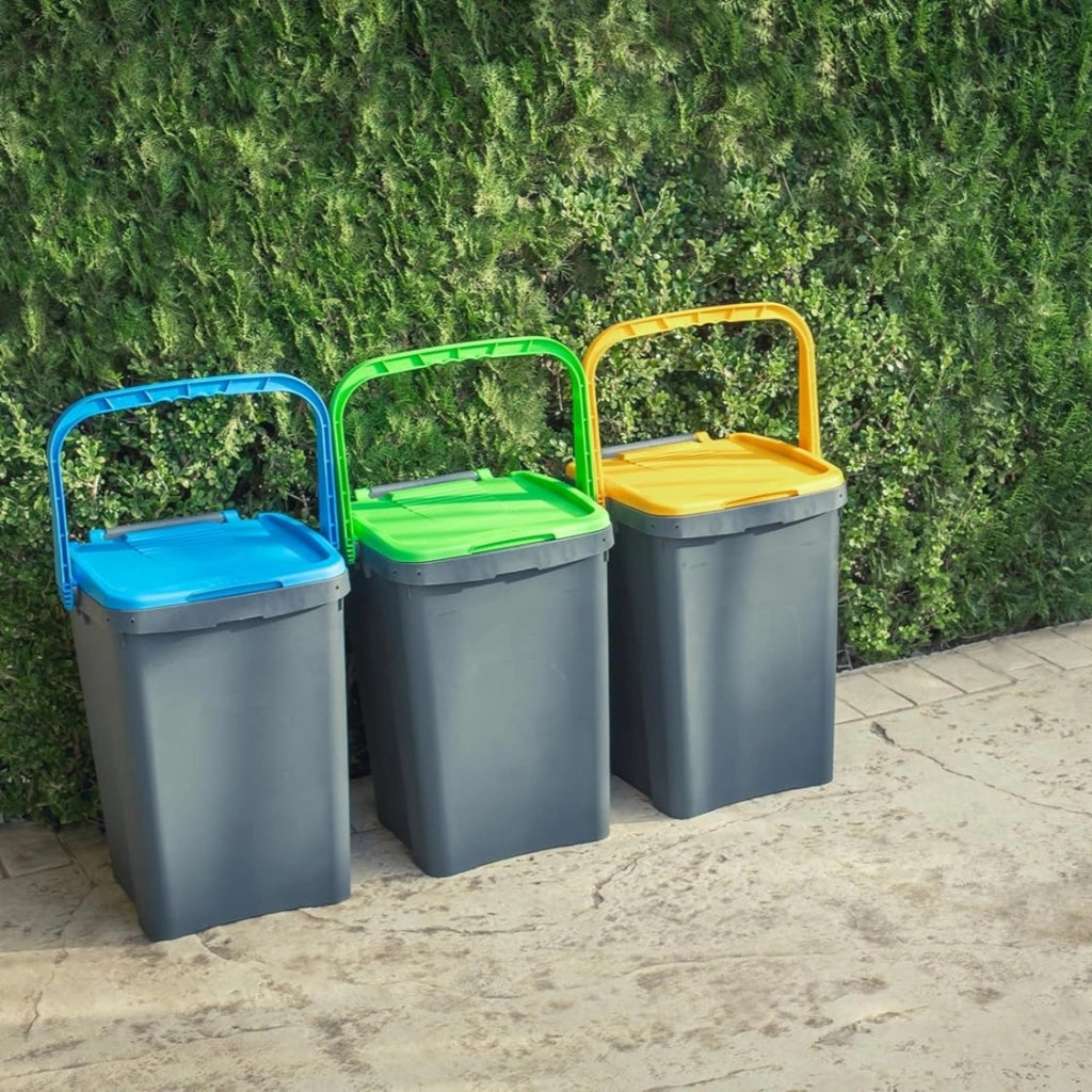 Ecoplast Pattumiera Differenziata 50L Blu Riciclata