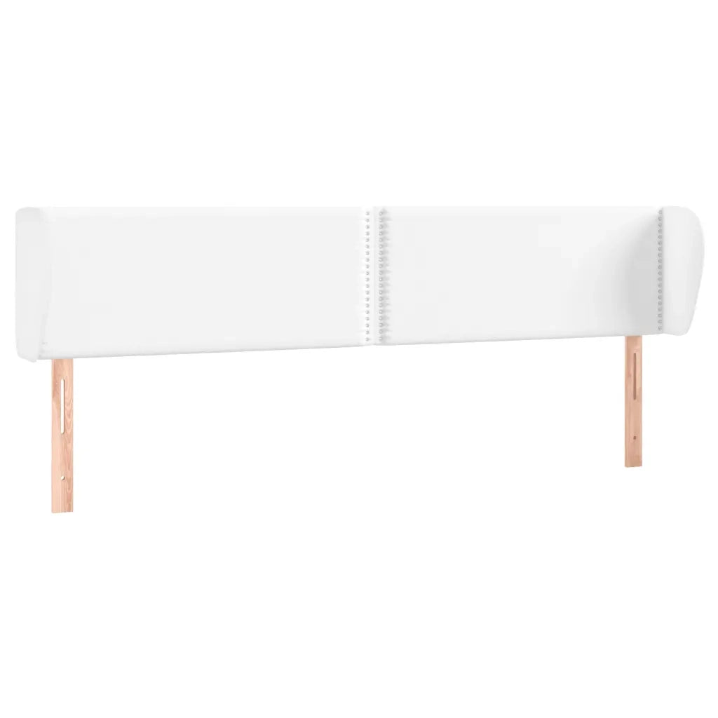 Testiera ad Orecchio-Testata con Orecchie Bianca 203x23x78/88 cm in Similpelle 347850