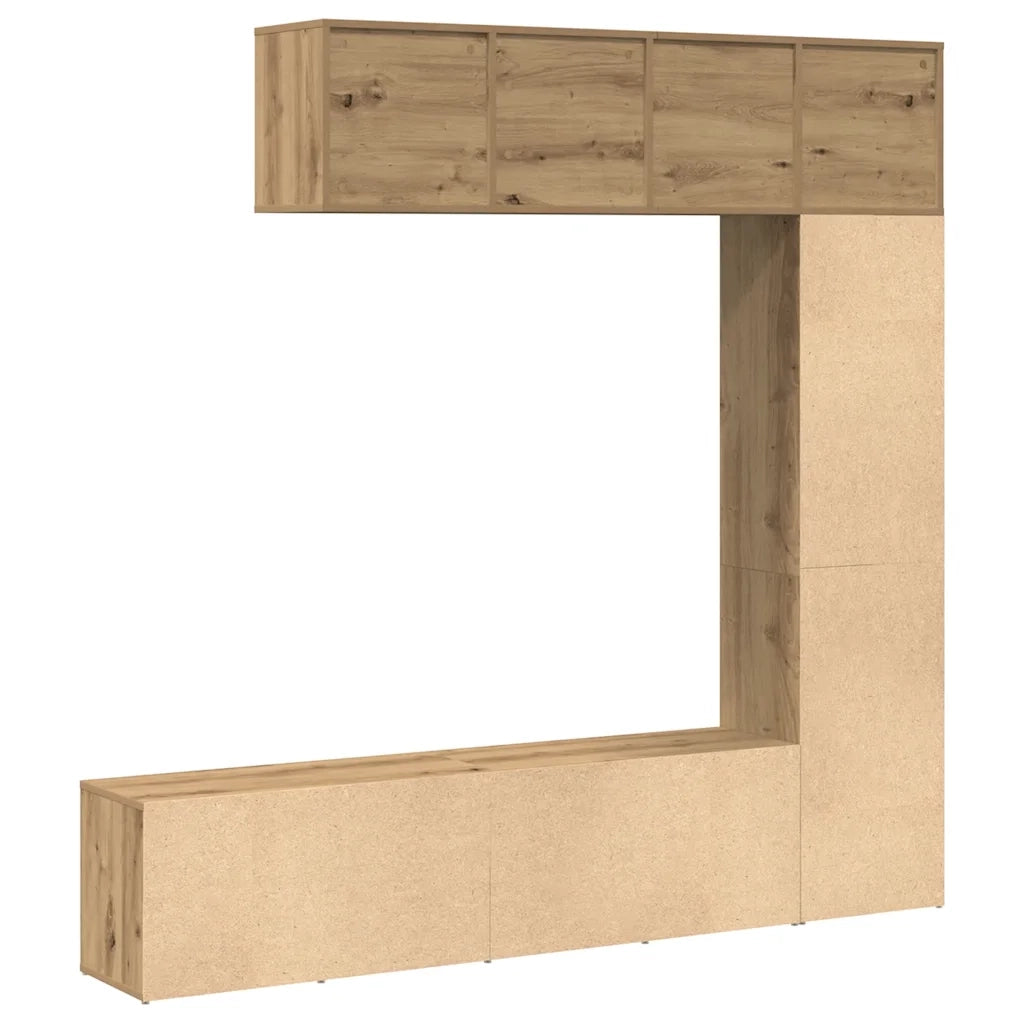 vidaXL Librerie 3 pz Rovere Artigianale in Legno Multistrato