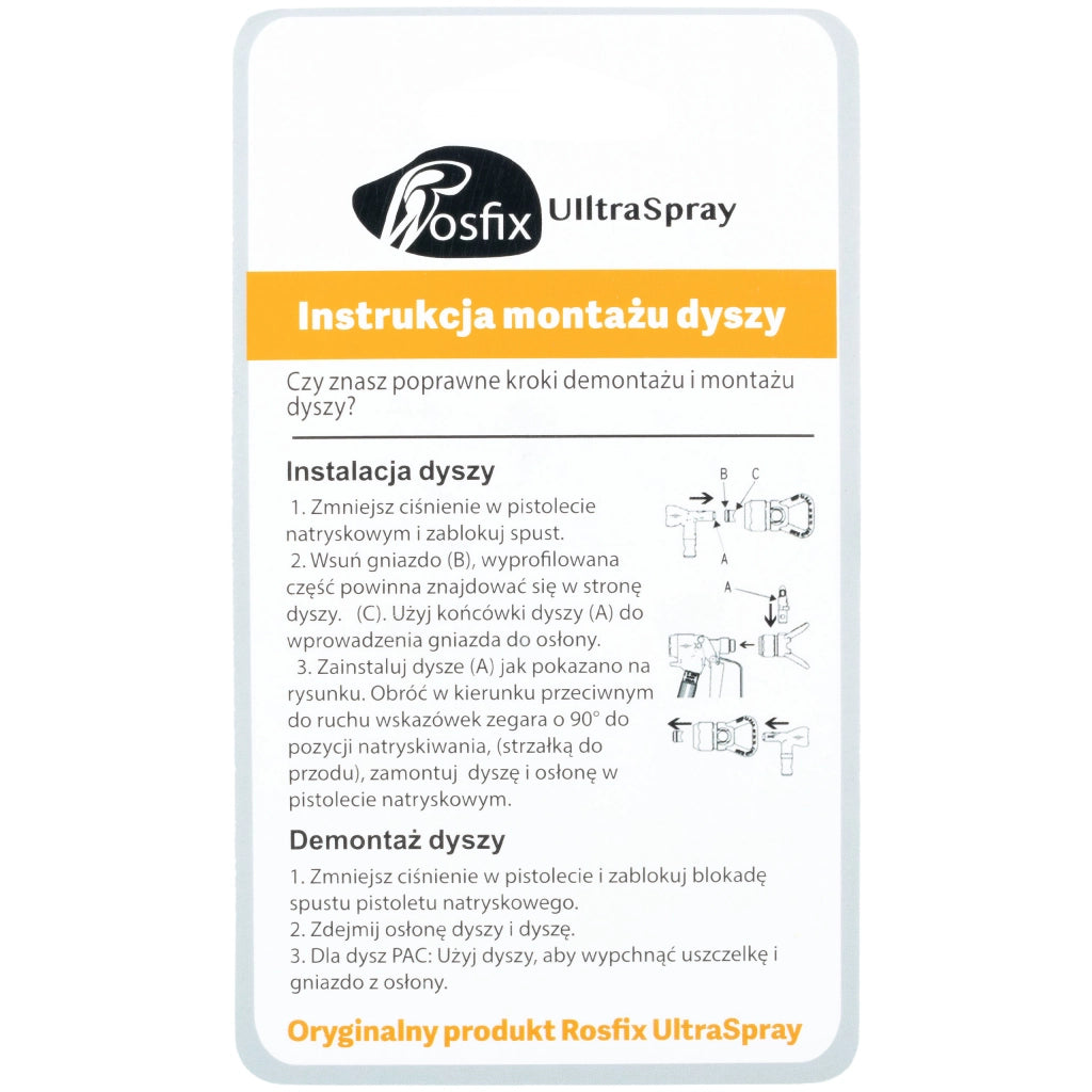 Ugello di Spruzzatura Rosfix Ultra Spray Modello 533 – Larghezza 25 cm | Compatibile con Graco, Titan, Wagner