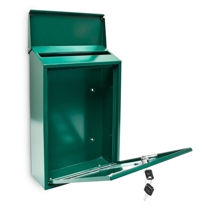 Cassetta postale dal design contemporaneo verde da parete da esterno giardino 1013009