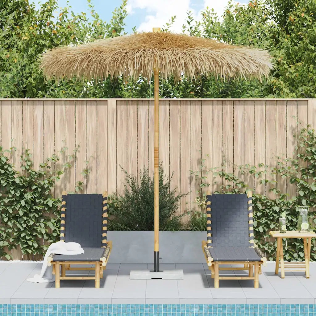 Ombrellone in Bamb¨´-Ombrello da Balcone 270 cm con Parasole in Foglie di Banano