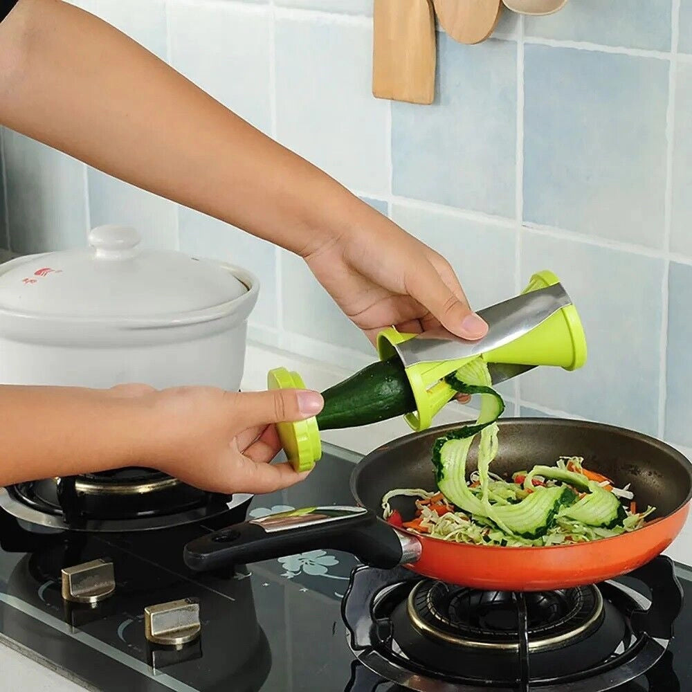 Affetta verdure manuale a spirale affettatrice per verdure Julienne in acciaio