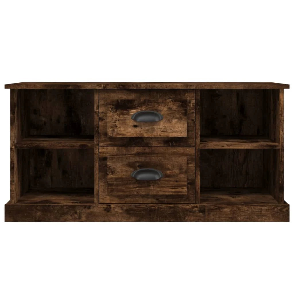 Mobile TV multimediale mensola TV credenza mobile TV sala da pranzo soggiorno camera da letto rovere affumicato 99,5 x 35,5 x 48 cm legno ingegnerizzato marrone 02_0027408