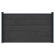 Pannello di recinzione | Recinzione da Giardino WPC e Alluminio Nero