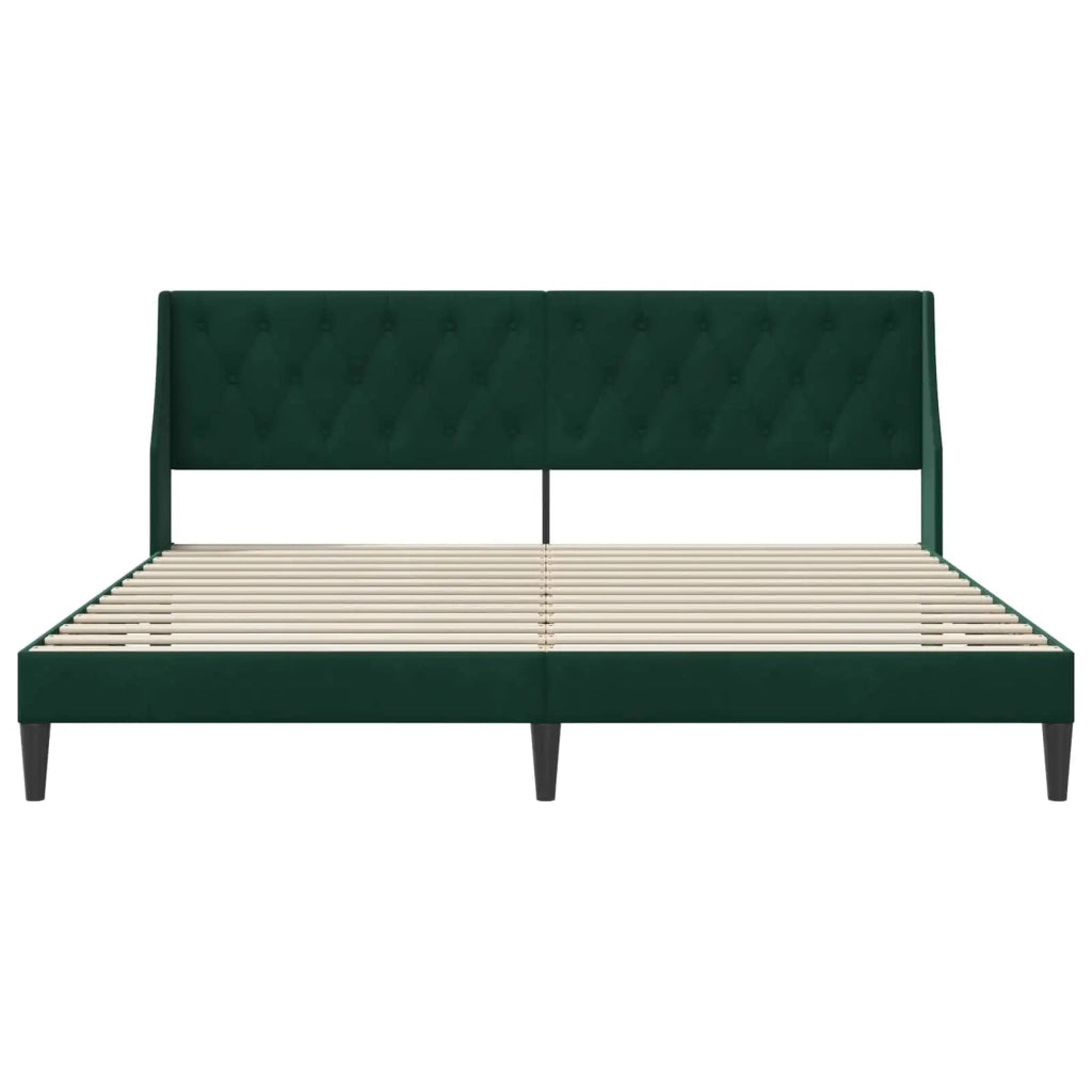Struttura del letto Verde Scuro 180 x 200 cm Velluto 42027444