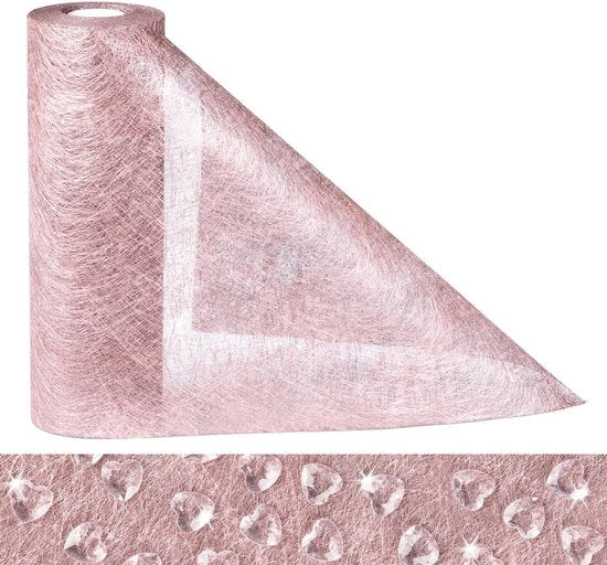 Telaio per tenda in tessuto decorativo rosa - 23 cm x 30 m - ideale per matrimoni, comunioni, battesimi e altre occasioni festive