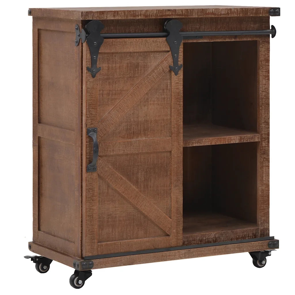 Cassettiera in Legno Massello di Abete 64x33,5x75cm Marrone cod mxl 49313