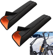 Due pezzi - Protezione per batteria di bicicletta - Copri batteria per bicicletta - per circonferenza del telaio 28-36 cm - Batteria integrata con protezione - Imbottito e impermeabile - Nero