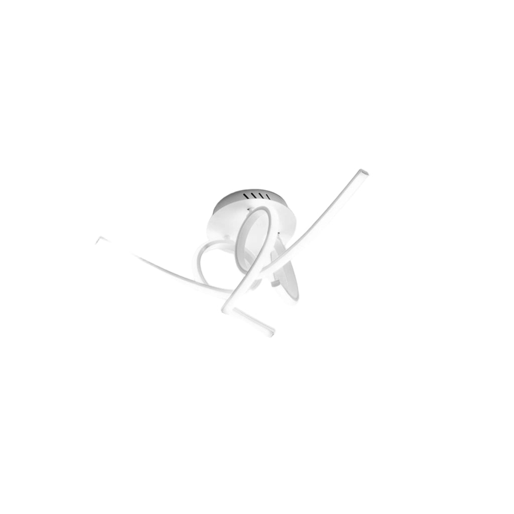 Lampada a Soffitto TOSCA P/3 LED Integrato 45W 2500lm 3000K Luce Calda - Alluminio Satinato Bianco Diffusore in Silicone - Gealuce