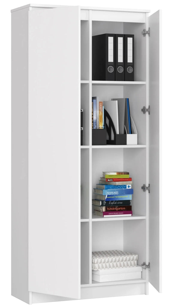 Libreria AKORD R80 Bianco 80 cm 2 ante 80x35x180 cm