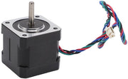 Motore passo a passo NEMA17 0.9° angolo di step - 2 fasi - coppia 0.35 Nm - corrente 1.68 A - cavo 350 mm - materiale in acciaio inossidabile - motore passo a passo