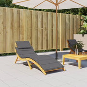 Cuscino per Lettino Antracite 186x58x4 cm in Tessuto Oxford 314158