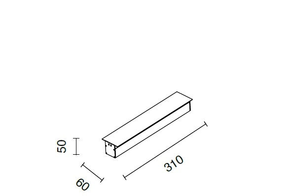 SIMBA APPLIQUE LED DOPPIA EMISSIONE  L.30cm IP54 BIANCO 4000K 350LM 6W