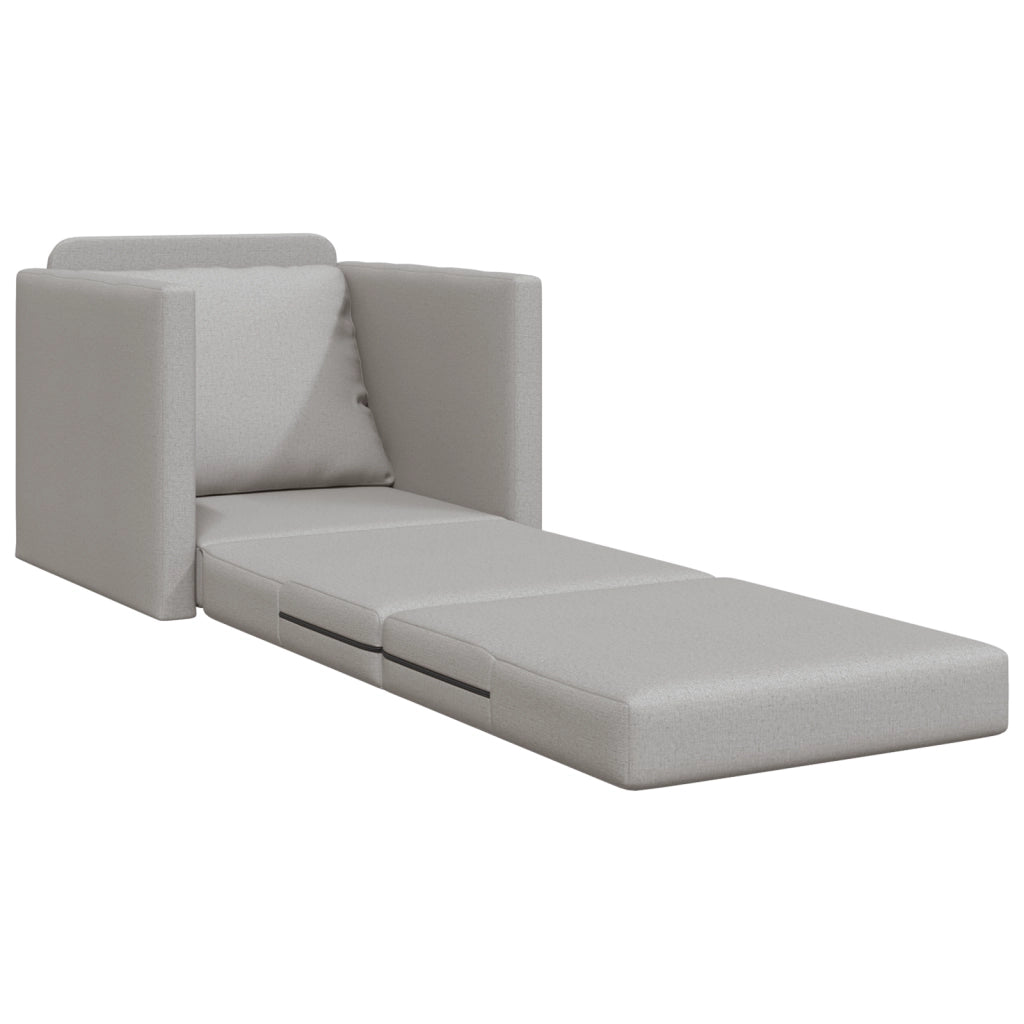 Divano Letto 2-in-1 Grigio Nuvola 74x77x81 cm Tessuto