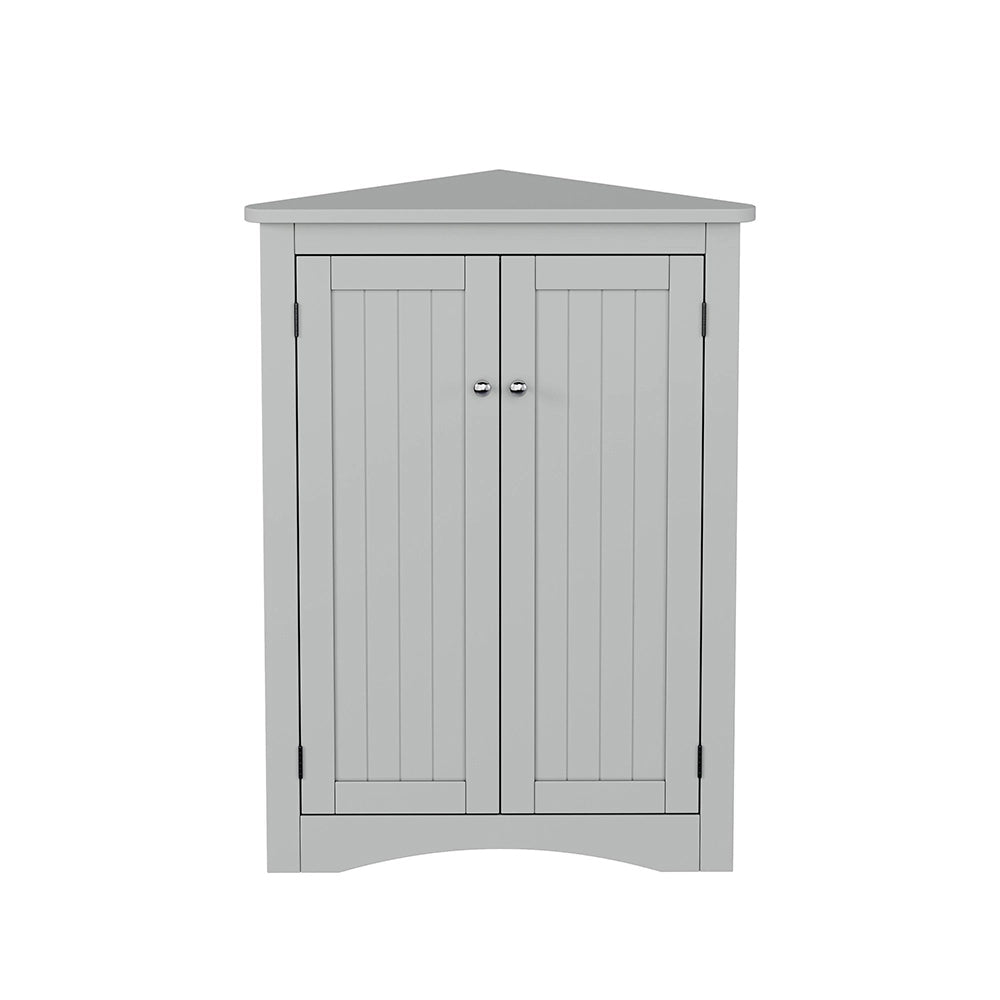 Armadio angolare per bagno - Xylo - 61,5x90 cm - Grigio - 2 ante 3 ripiani