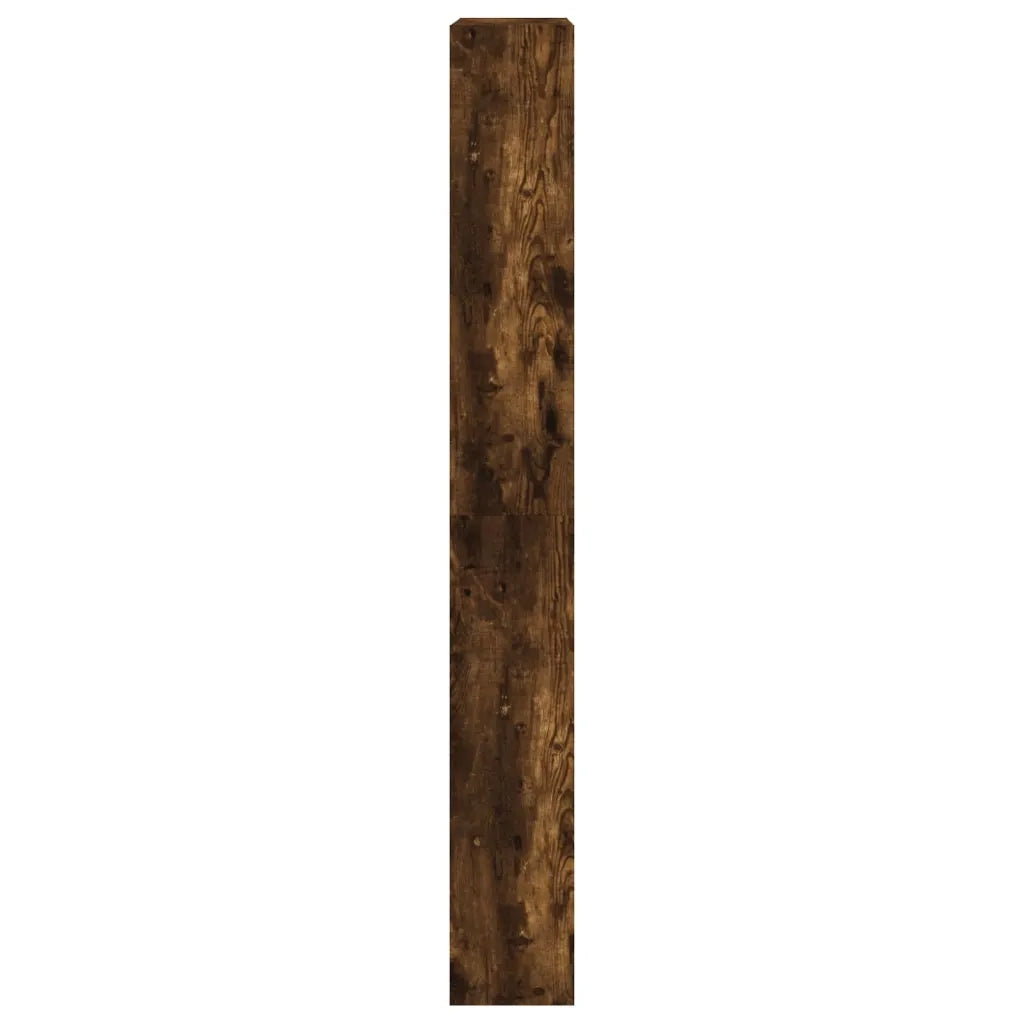 Scarpiera con 4 Cassetti Ribaltabili-Scaffale per scarpe Rovere Fumo 80x21x163,5 cm
