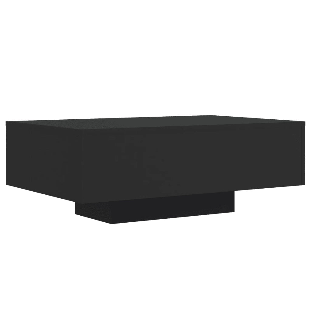 Tavolino da salotto | Tavolino da caff¨¨ | Tavolino da Soggiorno con Luci LED Nero 85x55x31 cm