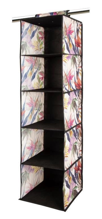 Organizer da Parete Armadio Floral Beauty 5 Piani 30 x 30 x 120 cm Ordinet