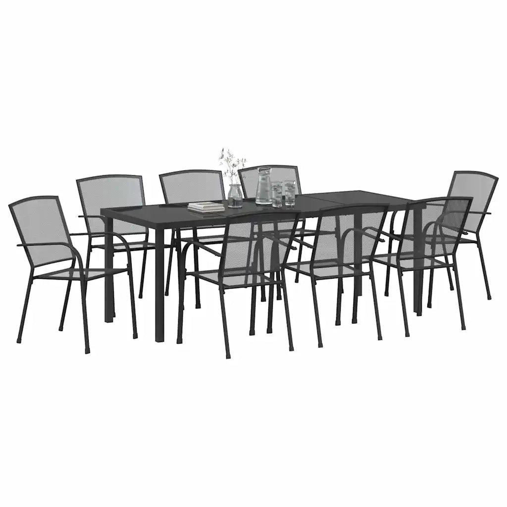 Set da Pranzo per Giardino 9 pcs Antracite 3379288