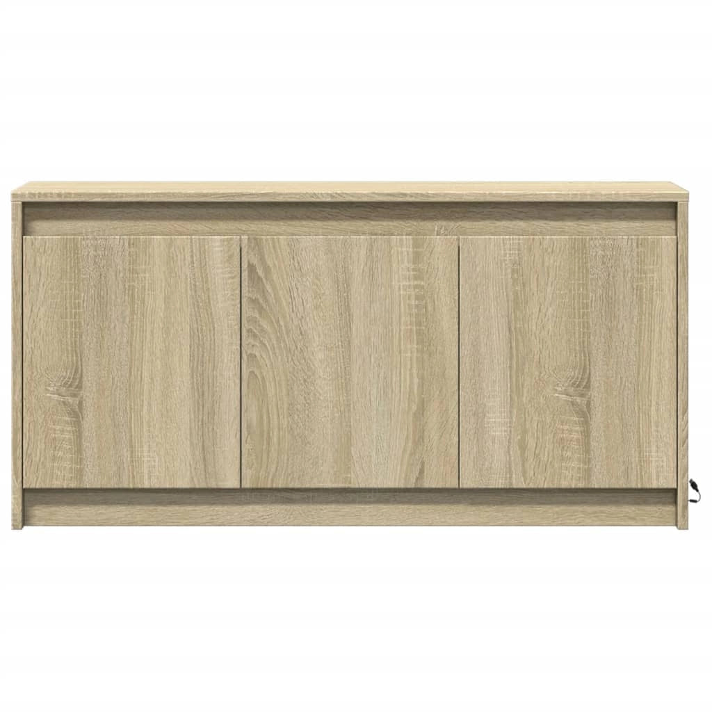 Porta TV multimediale scaffale per televisione credenza TV sala da pranzo soggiorno camera da letto con LED rovere Sonoma 100 x 34 x 50 cm derivati ​​del legno marrone 02_0026482
