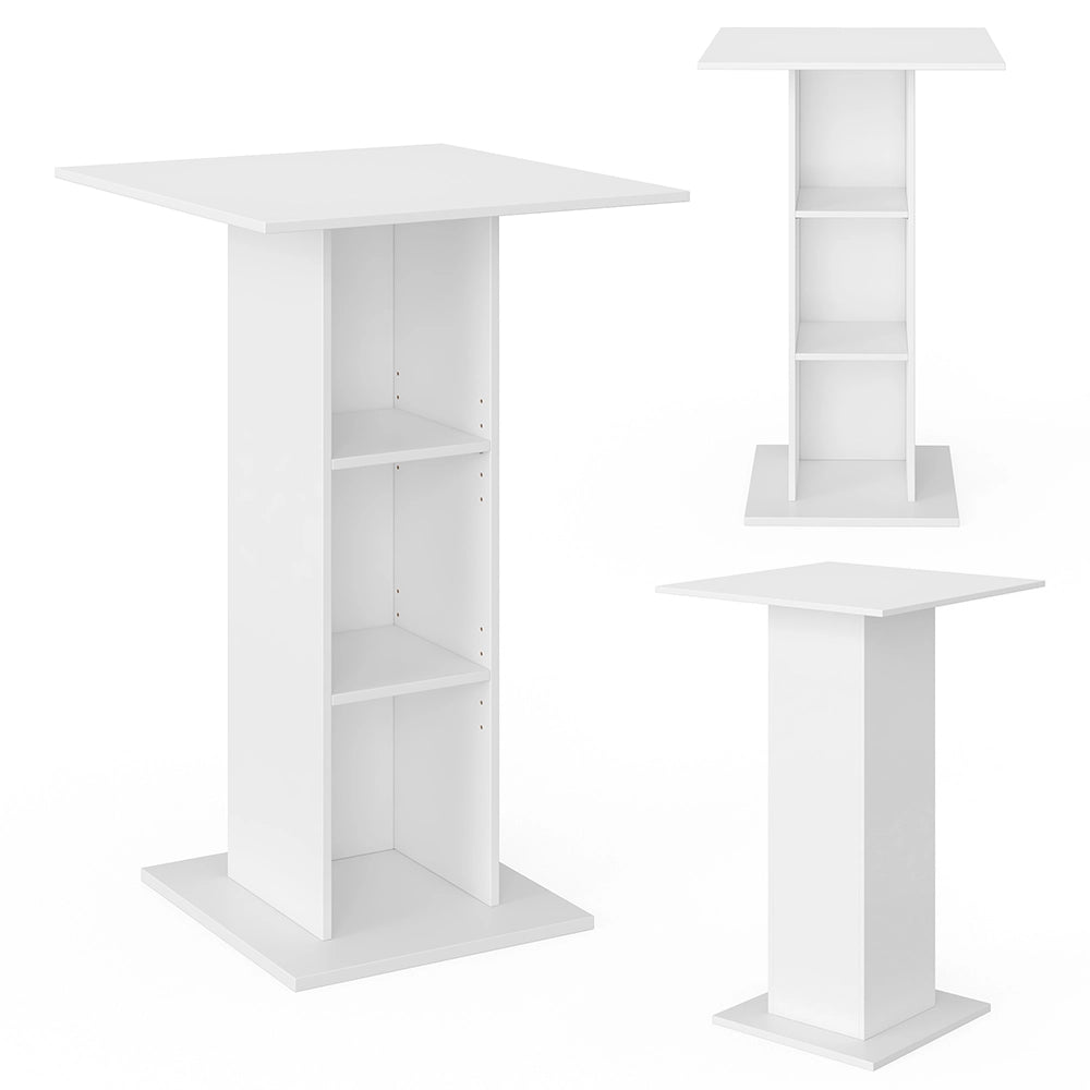 Vicco Tavolo bar alto Bianco 70 x 70 cm
