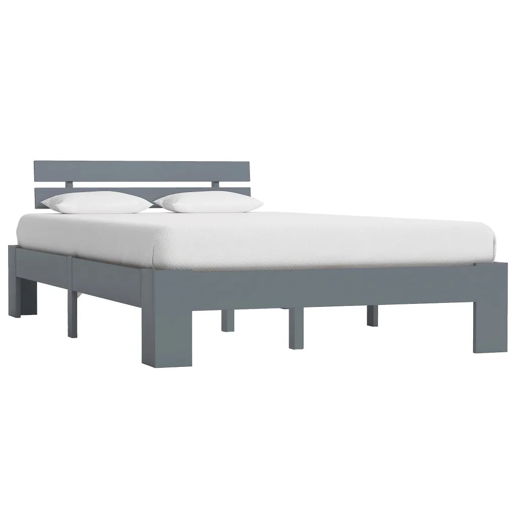 Giroletto senza Materasso Grigio 140x200 cm in Legno di Pino