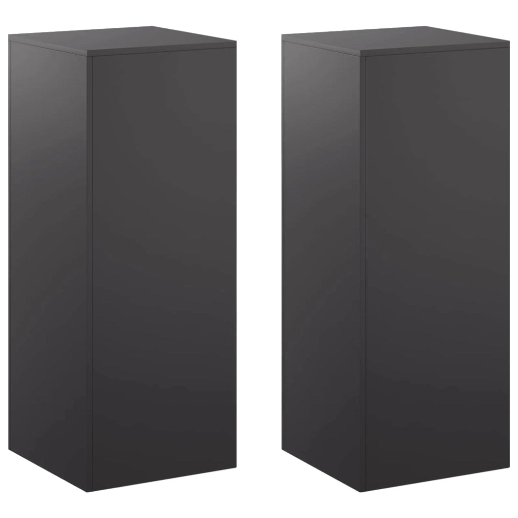 Supporto per piante 2 pcs Nero 40 x 40 x 100 cm Acciaio 8012559