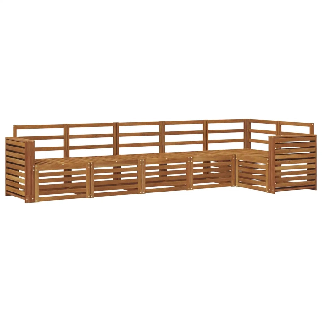 Set divani 6 pcs Naturale Legno di Acacia Massello 3374894