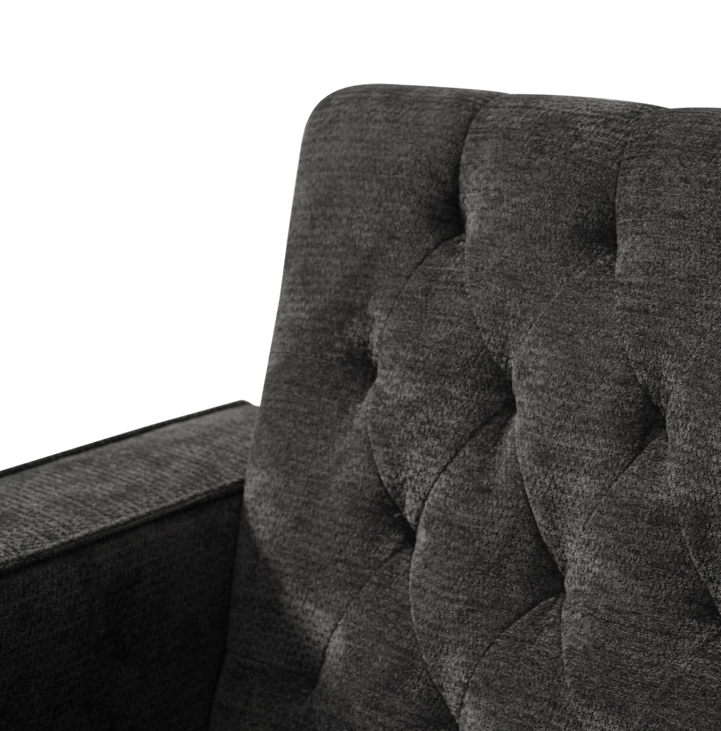 Divano letto 140x137x84 cm in ciniglia grigia con contenitore， USB e 2 cuscini