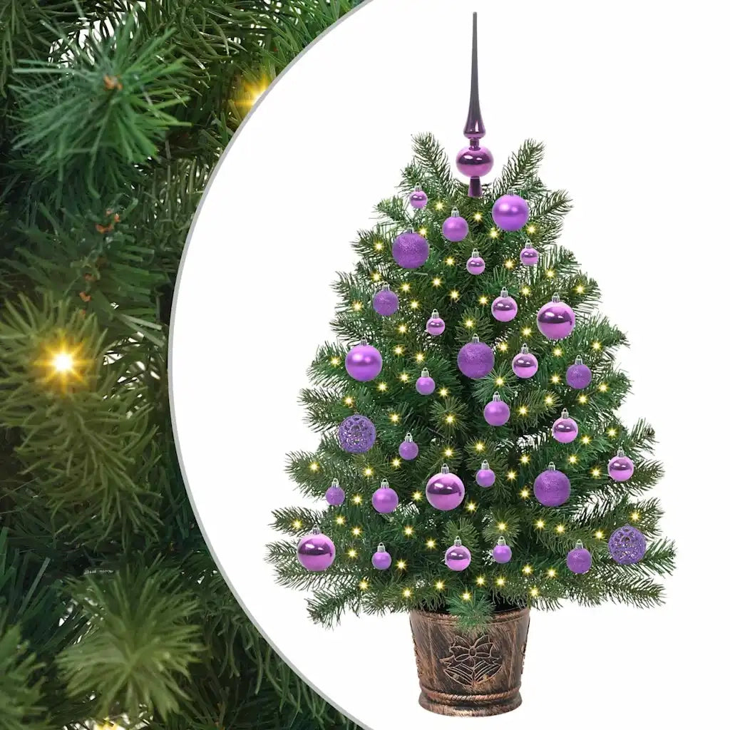 Albero di Natale artificiale con 150 LED Verde 95 cm PE e PVC 3397321