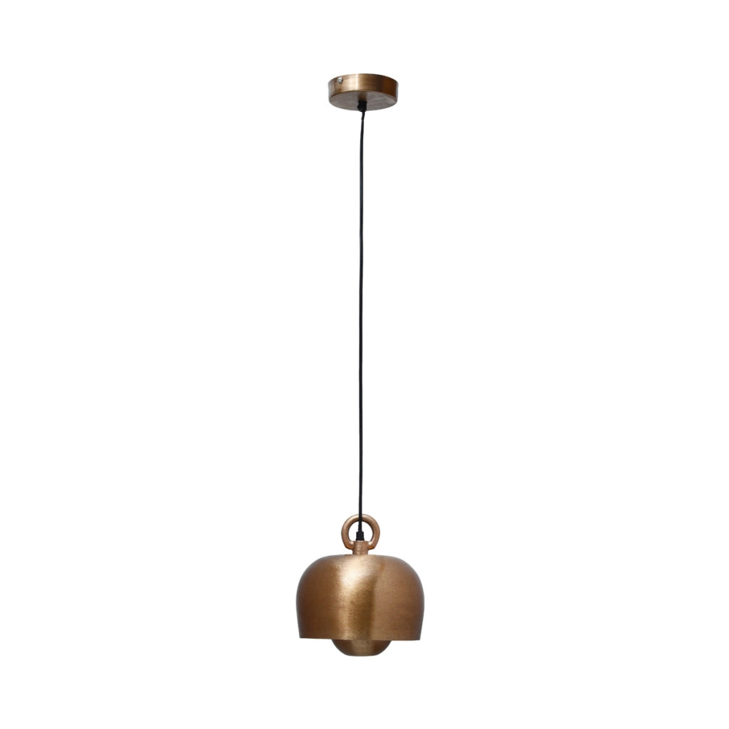 Lampada a sospensione Art Deco in rame e ferro