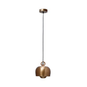 Lampada a sospensione Art Deco in rame e ferro